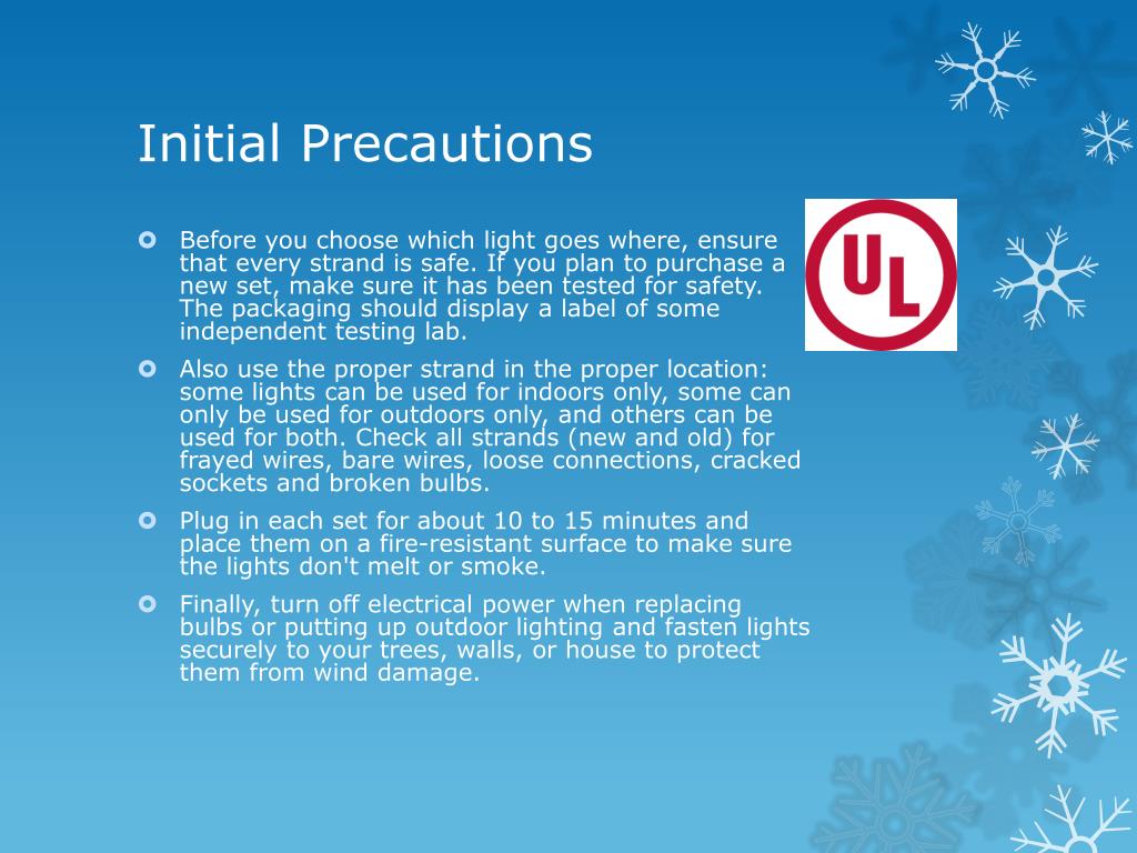 PPT Christmas Decoration and Tree Lights Safety Tips PowerPoint