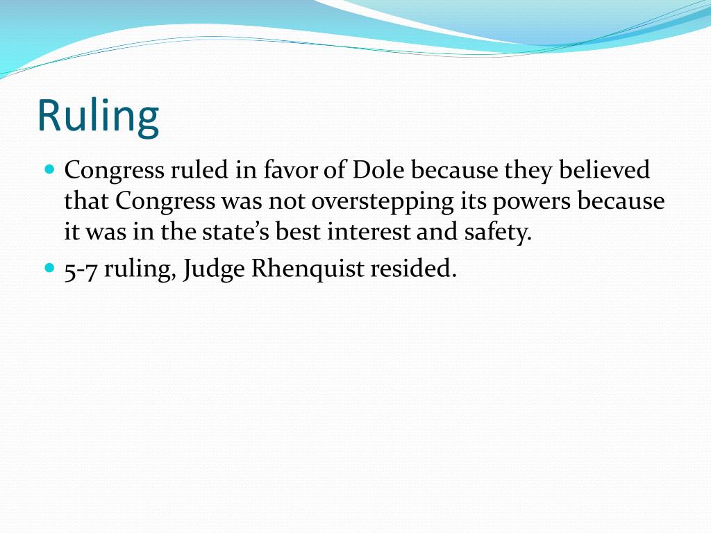 PPT South Dakota V. Dole PowerPoint Presentation, free download ID