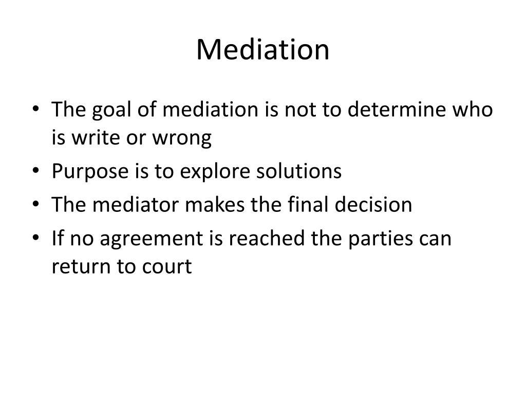 PPT Mediation PowerPoint Presentation, free download ID1601304