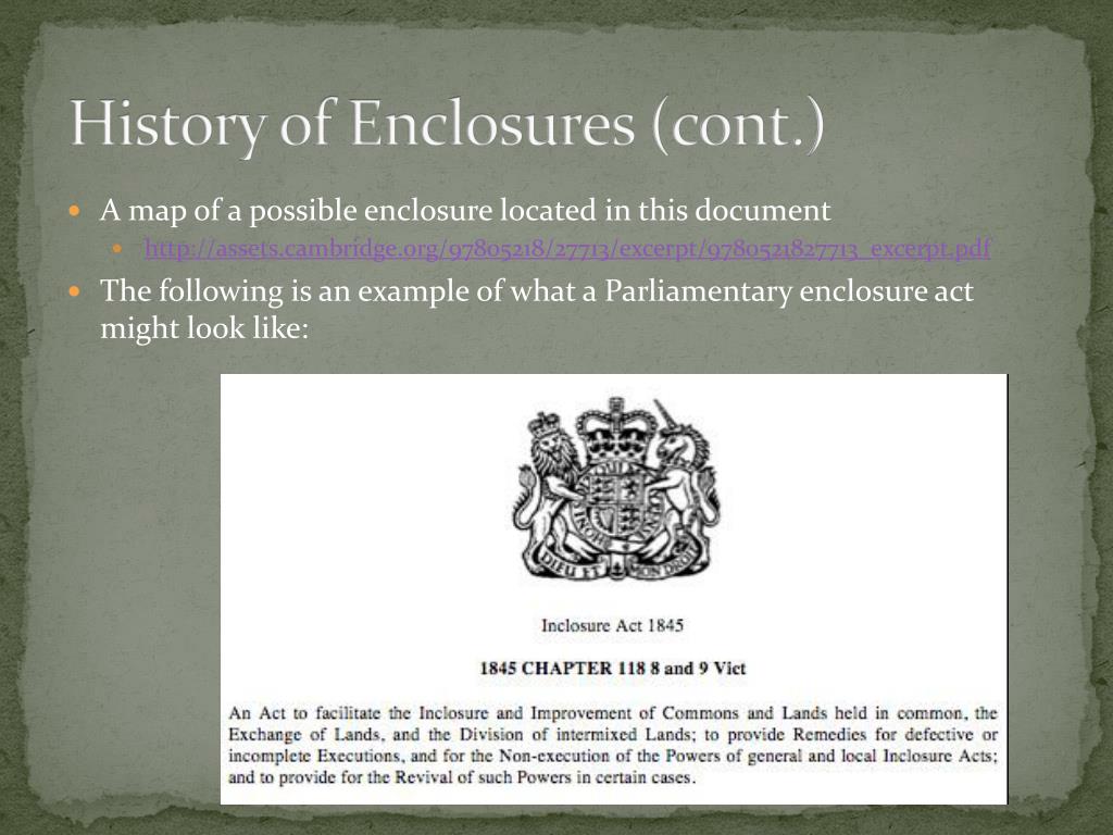 PPT Enclosure Acts PowerPoint Presentation, free download ID1601431