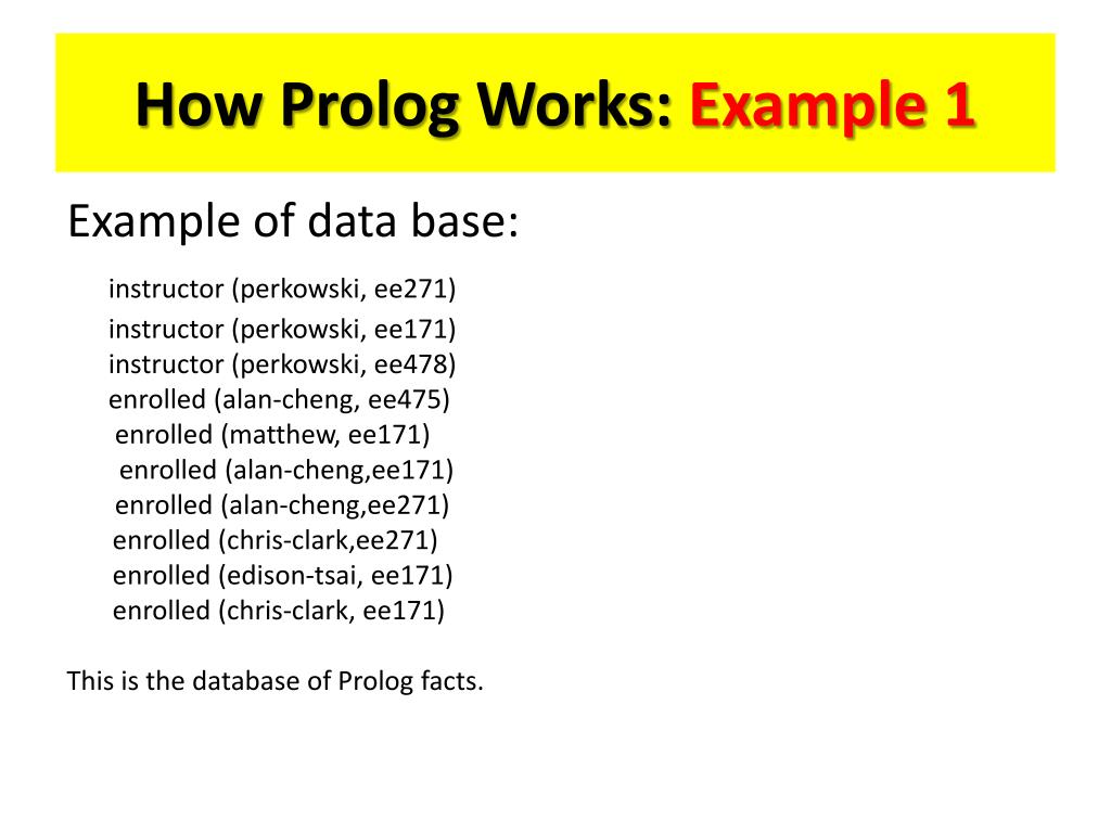 PPT Artificial Intelligence programming and Prolog Language Tutorial