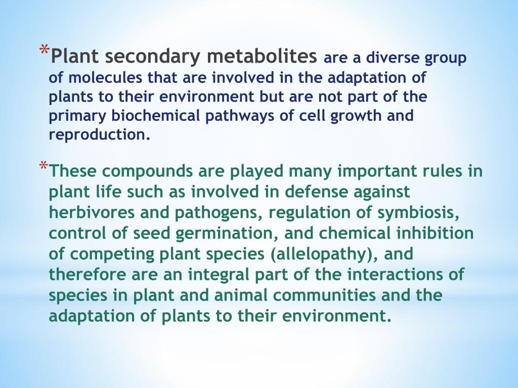PPT Plant secondary metabolites PowerPoint Presentation, free