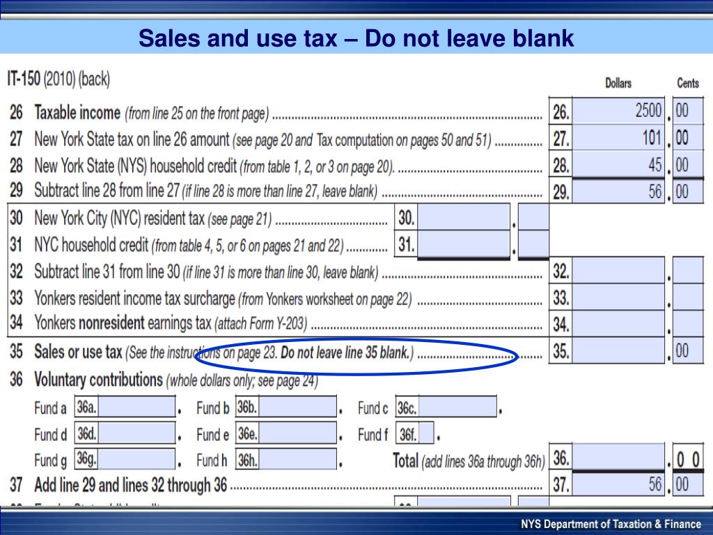 PPT New York State Department of Taxation and Finance PowerPoint Presentation ID1608025