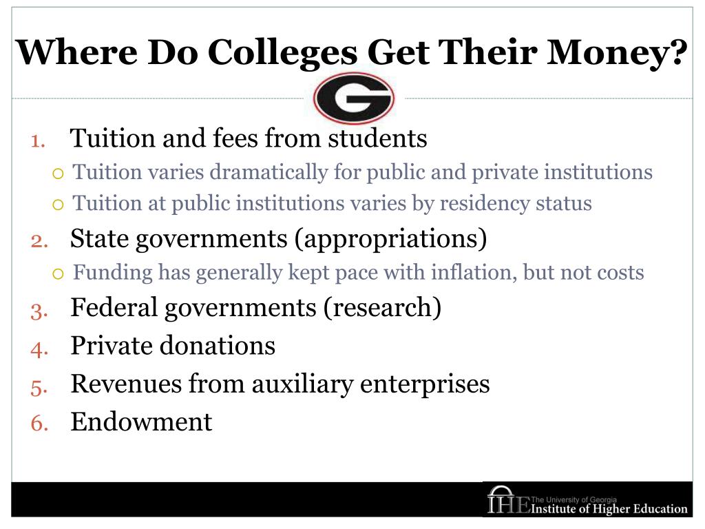 PPT Overview of Institutional Higher Education Financing in US