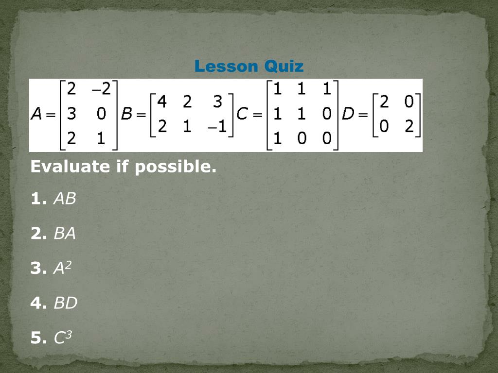 PPT Multiplying Matrices PowerPoint Presentation, free download ID