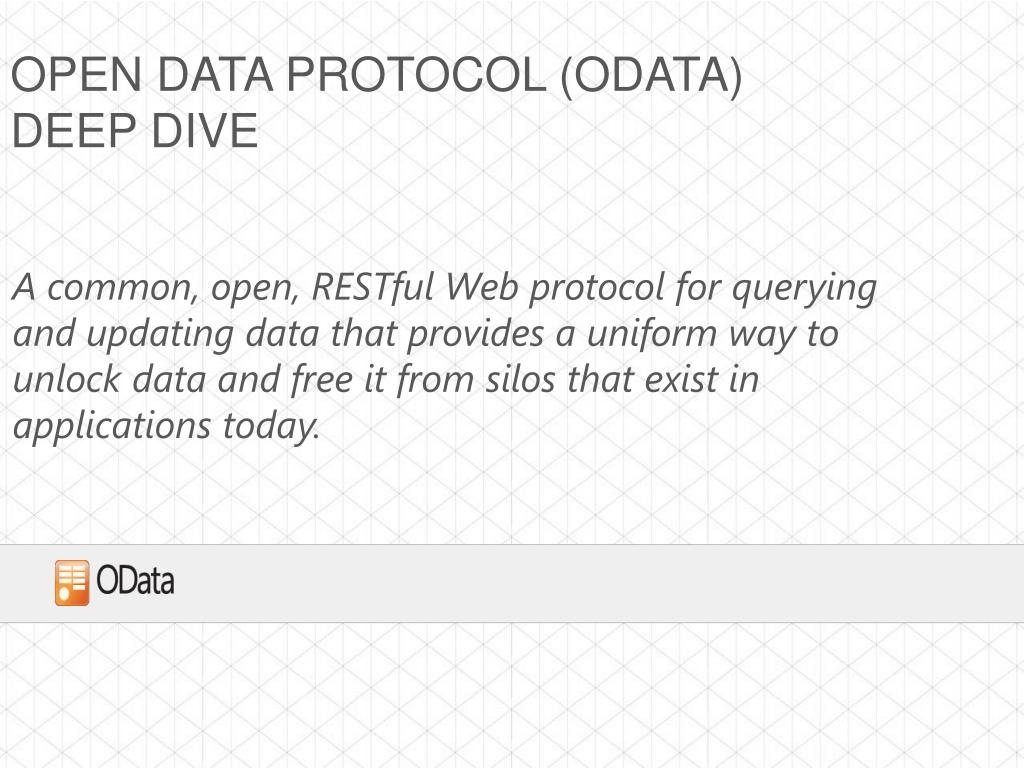 PPT Open Data Protocol (OData) Deep Dive PowerPoint Presentation