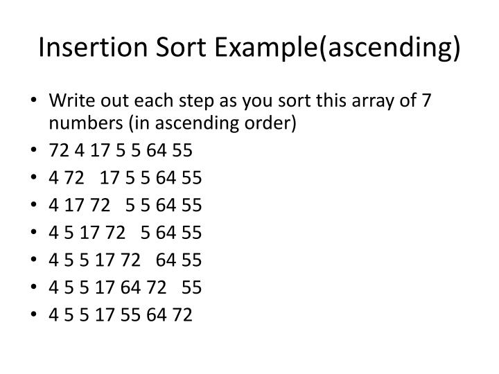 Ppt Insertion Sort Powerpoint Presentation Id 1610574