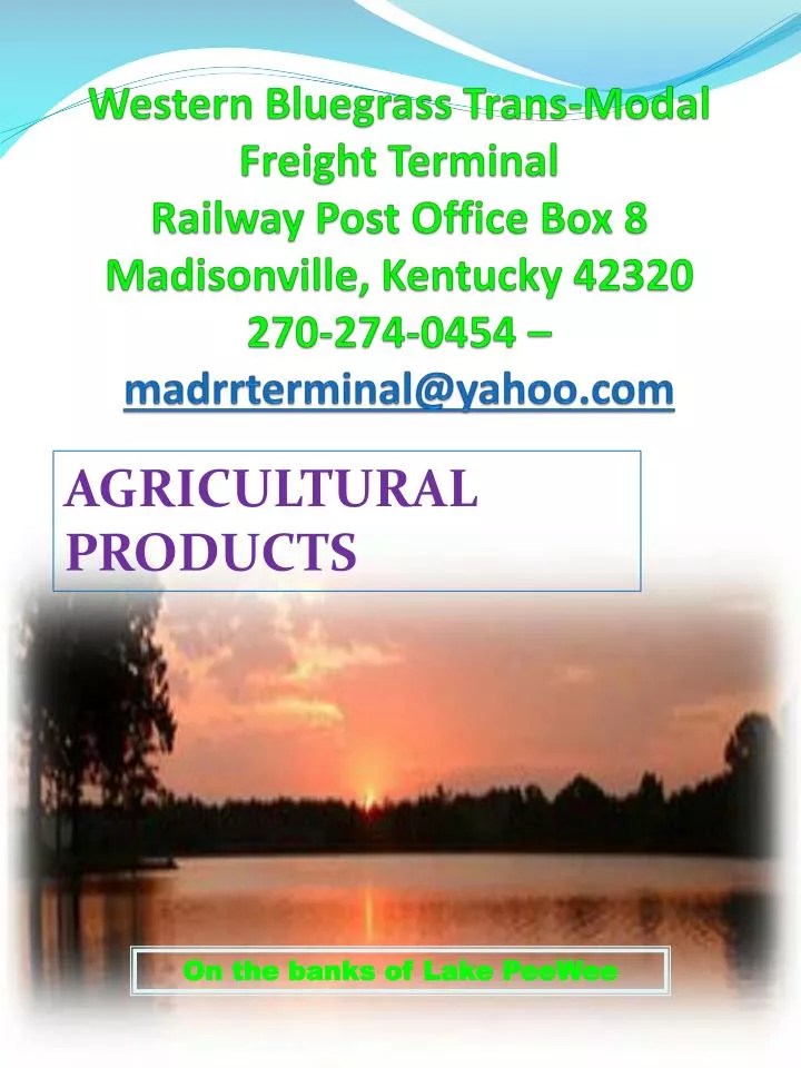 PPT Western Bluegrass TransModal Freight Terminal Railway Post