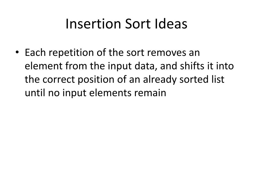 PPT Insertion Sort PowerPoint Presentation, free