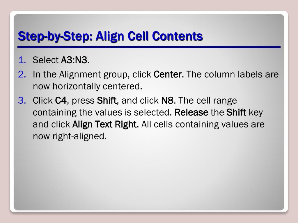 PPT Formatting Cells and Ranges PowerPoint Presentation, free