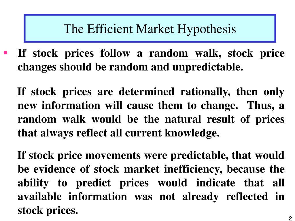 PPT Topic 6 (Ch. 11) The Efficient Market Hypothesis PowerPoint