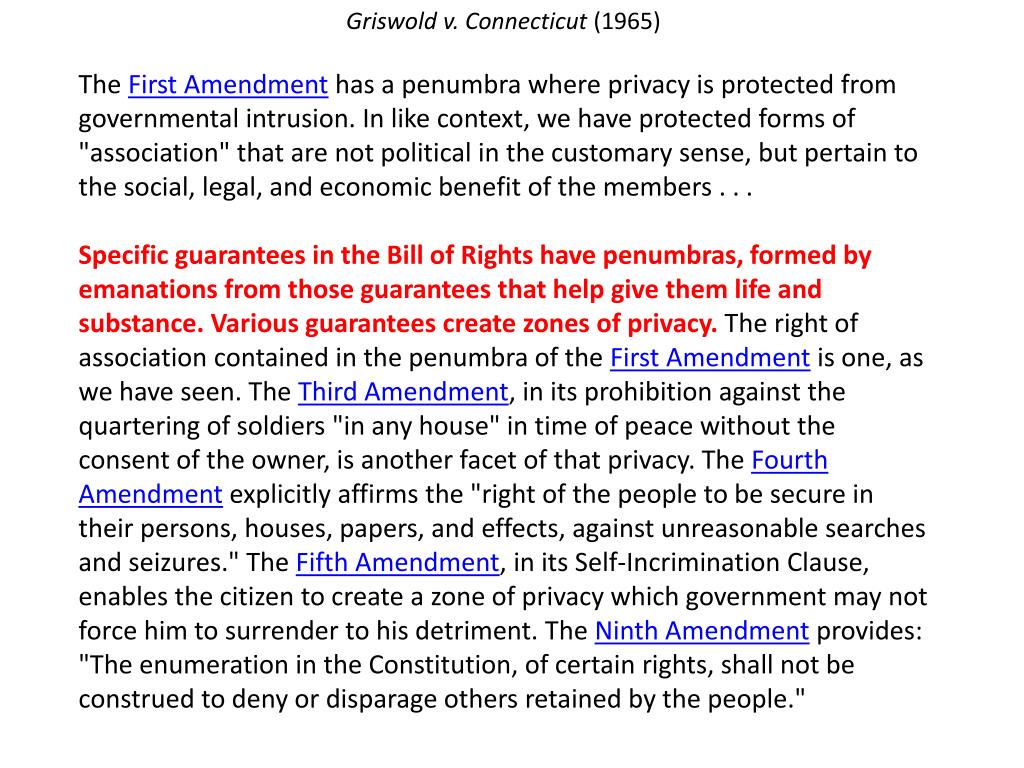 PPT Griswold v. Connecticut (1965) PowerPoint Presentation, free