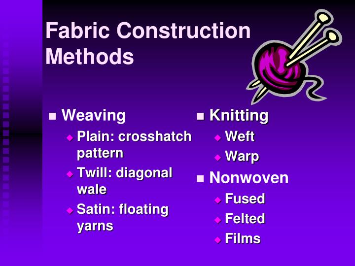 PPT Textile Fabrics and Finishes PowerPoint Presentation ID1617049