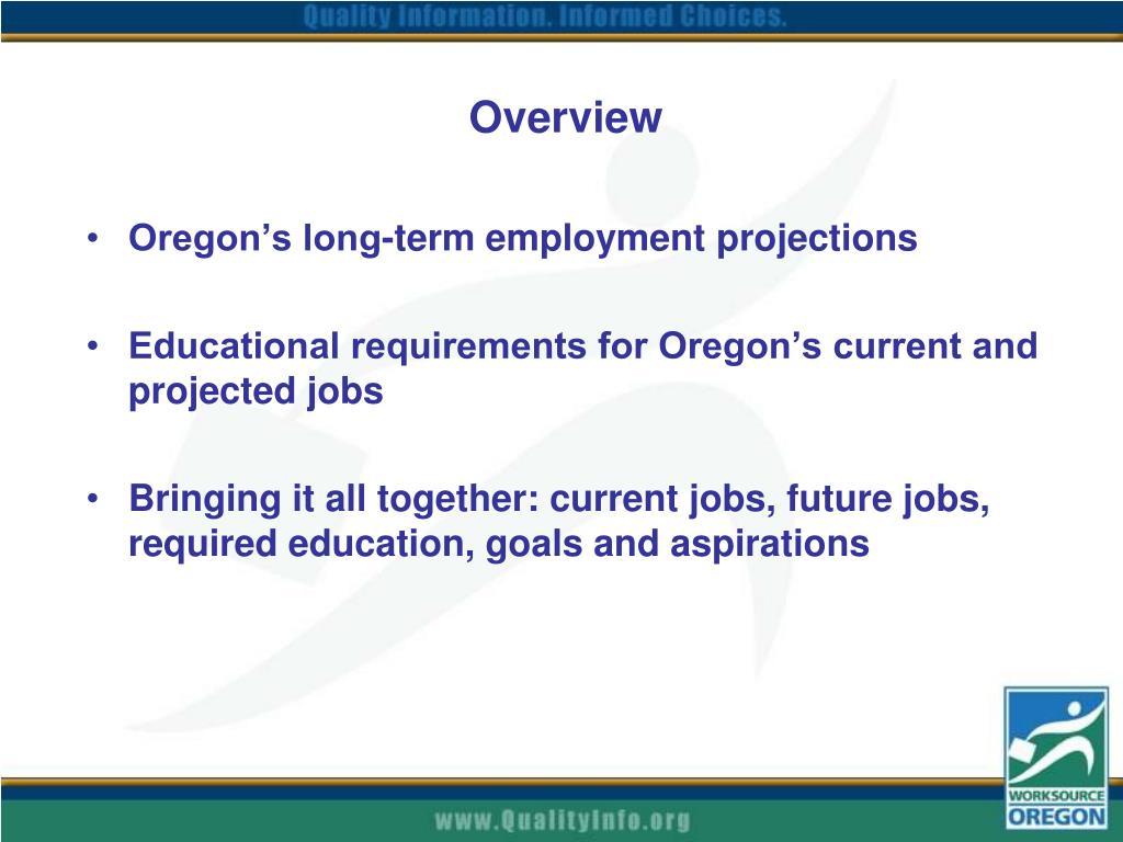 PPT Oregon’s Jobs and Oregon’s People Actual, Likely, and