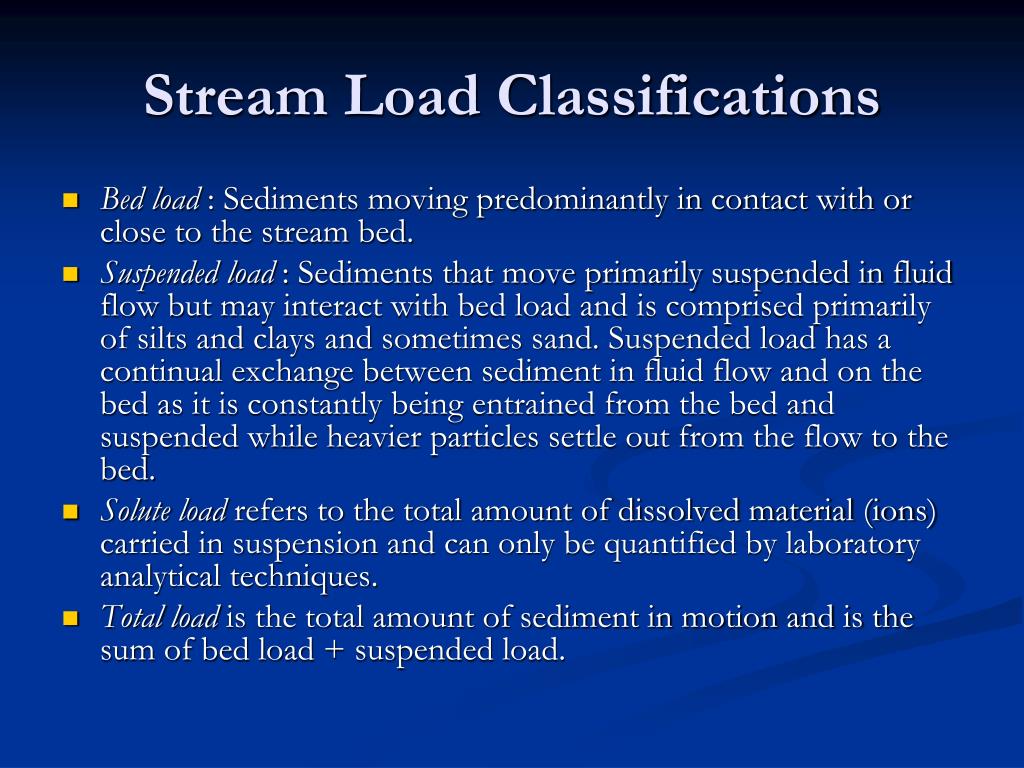 PPT Suspended Sediment, Bedload, and Substrate Composition PowerPoint