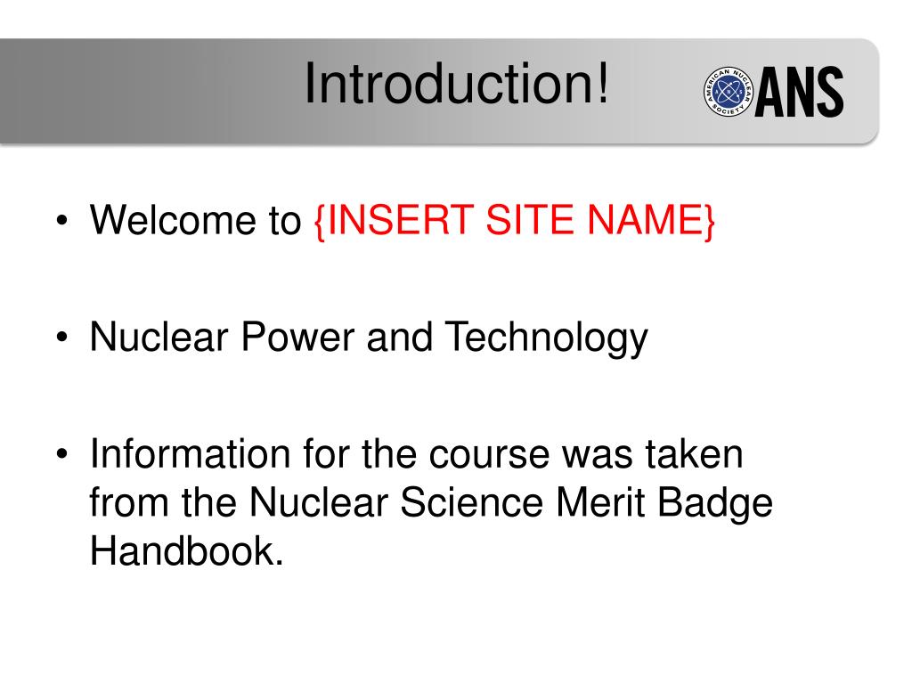 PPT Nuclear Science Merit Badge PowerPoint Presentation, free