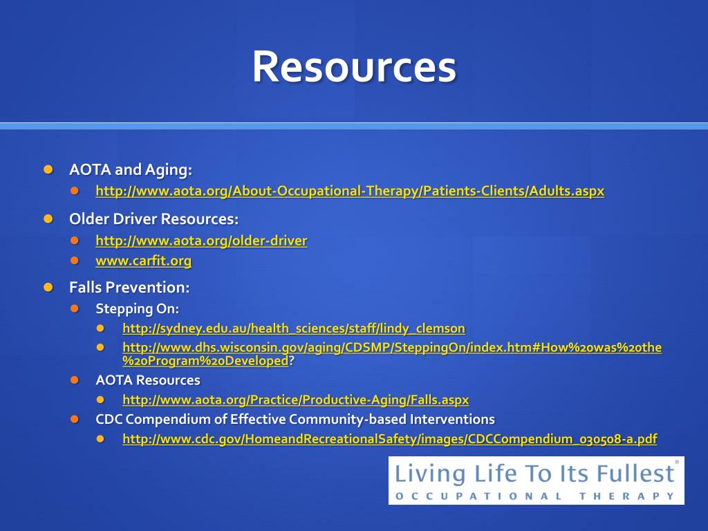 PPT Occupational Therapy in Productive Aging The Top 10 Things