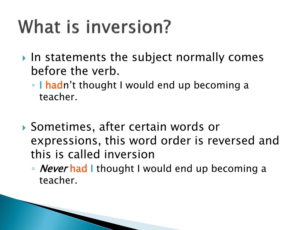 PPT Inversion PowerPoint Presentation, free download ID1623404
