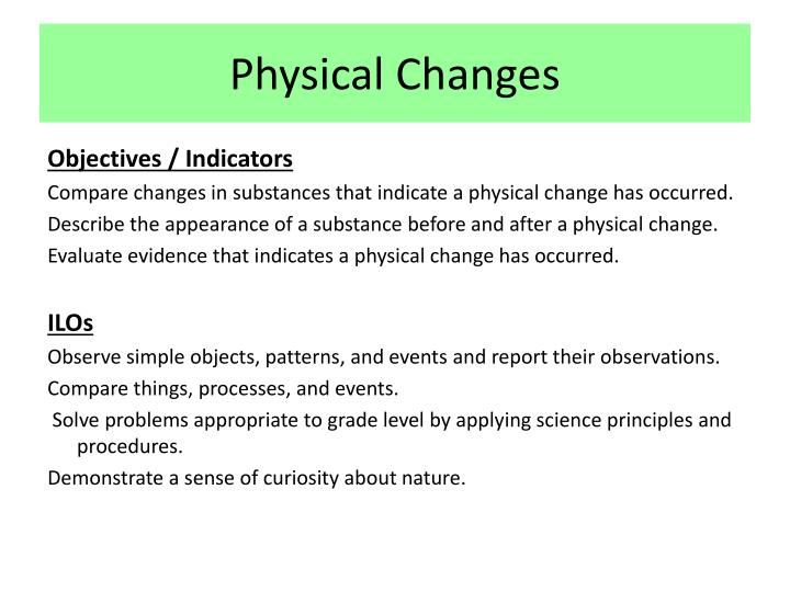 PPT Changes in Matter Lessons PowerPoint Presentation ID1624693