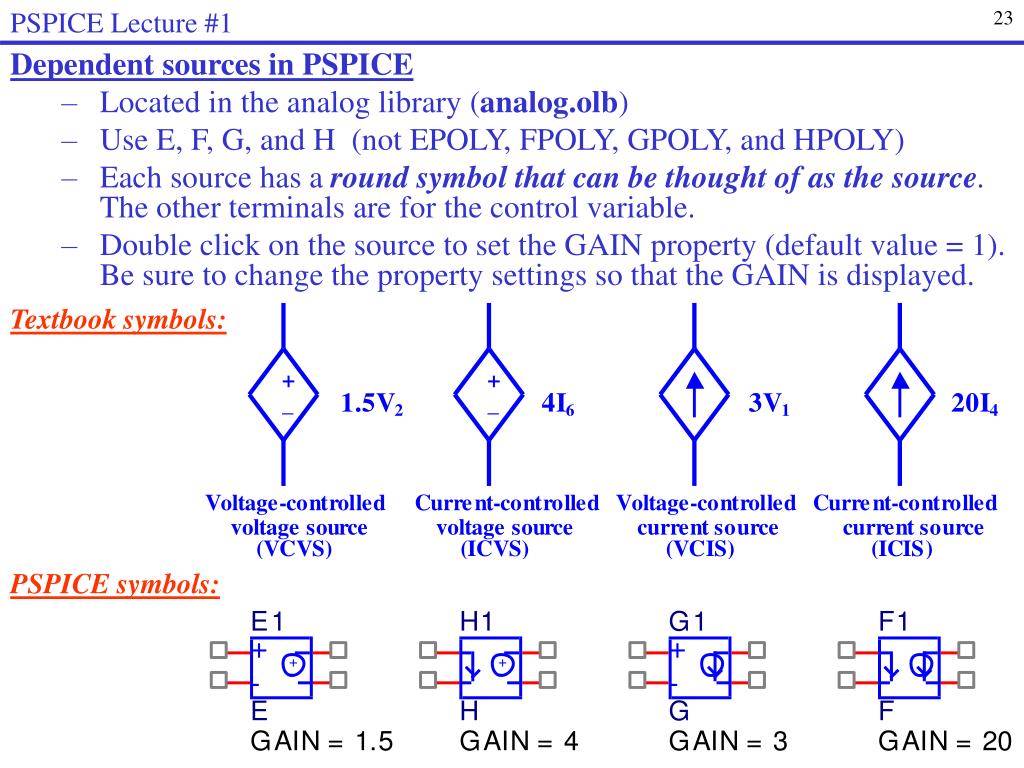 PPT Reference (see course web site) Sample PSPICE Report PSPICE