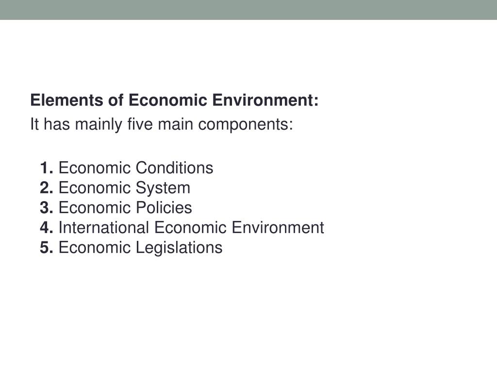 PPT Economic Environment PowerPoint Presentation, free download ID