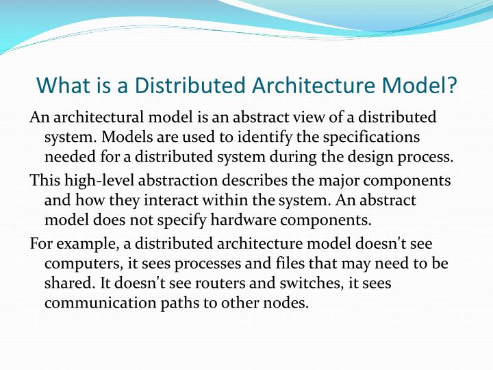 PPT Distributed Architecture Models PowerPoint Presentation ID1631512