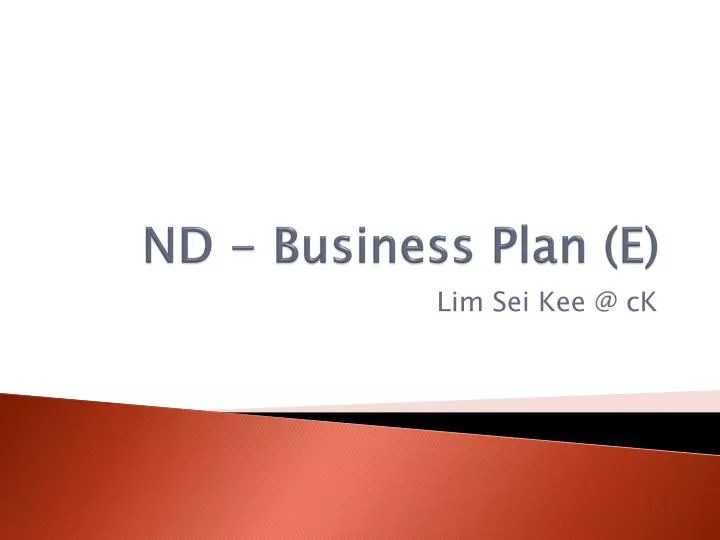 PPT ND Business Plan (E) PowerPoint Presentation, free download