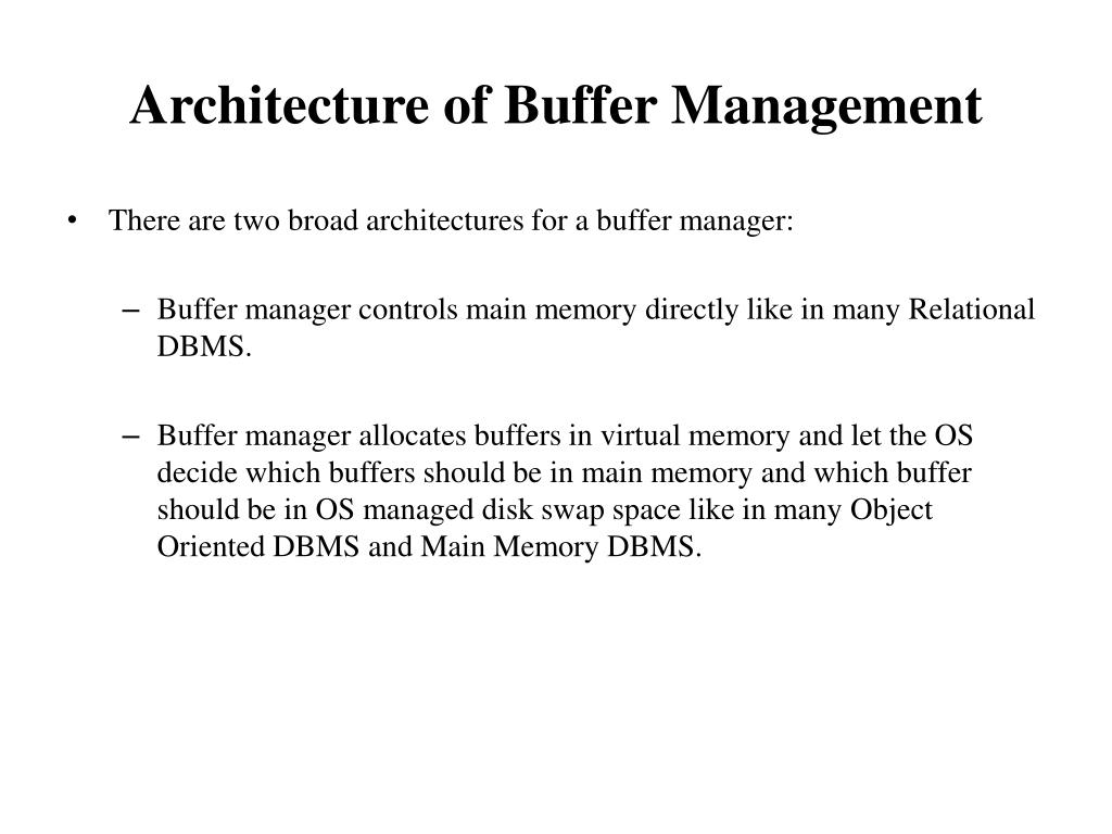 PPT 15.7 Buffer Management PowerPoint Presentation, free download