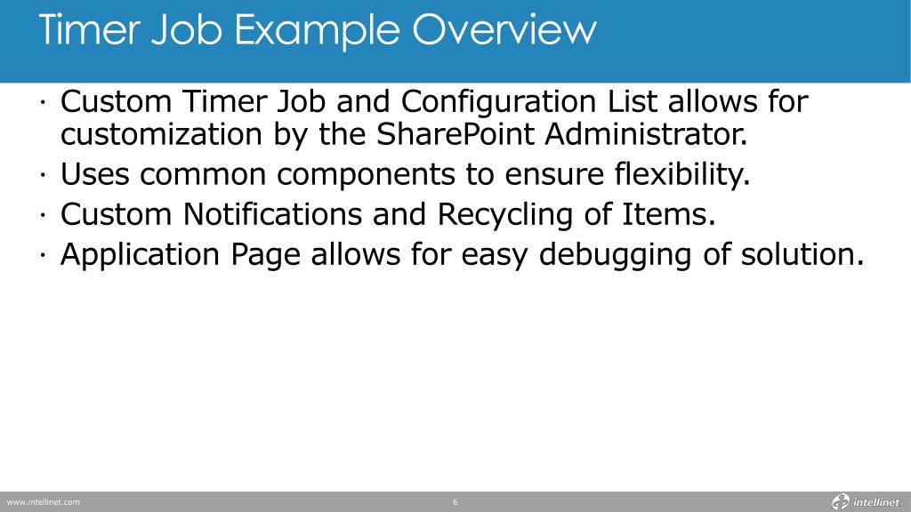 PPT Building and Debugging SharePoint Timer Jobs PowerPoint
