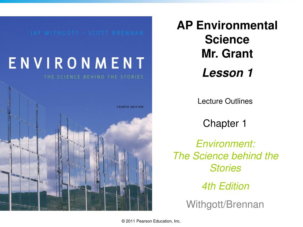 PPT Lecture Outlines Chapter 1 Environment The Science behind the Stories 4th Edition