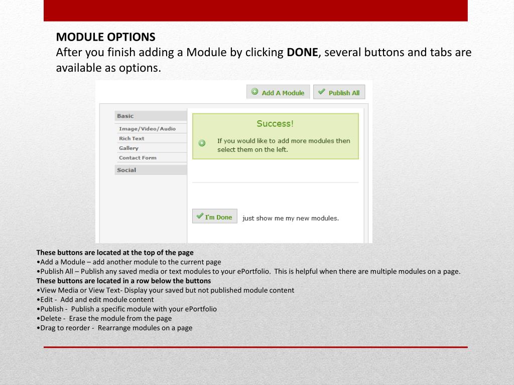 PPT ePortfolio Otterbein University PowerPoint Presentation, free