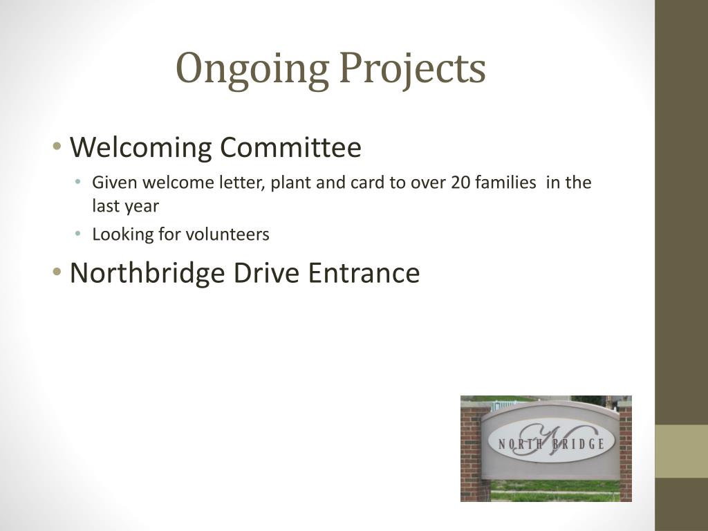 PPT North Bridge Homeowners Association Meeting PowerPoint