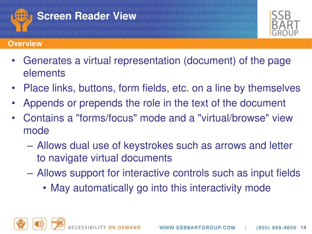 PPT The ARIA Technology Stack Browsers and Screen Readers PowerPoint