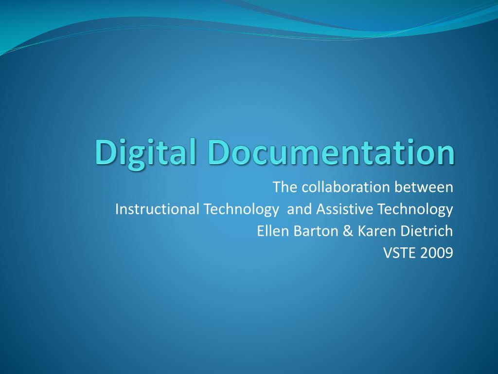 PPT Digital Documentation PowerPoint Presentation, free download ID