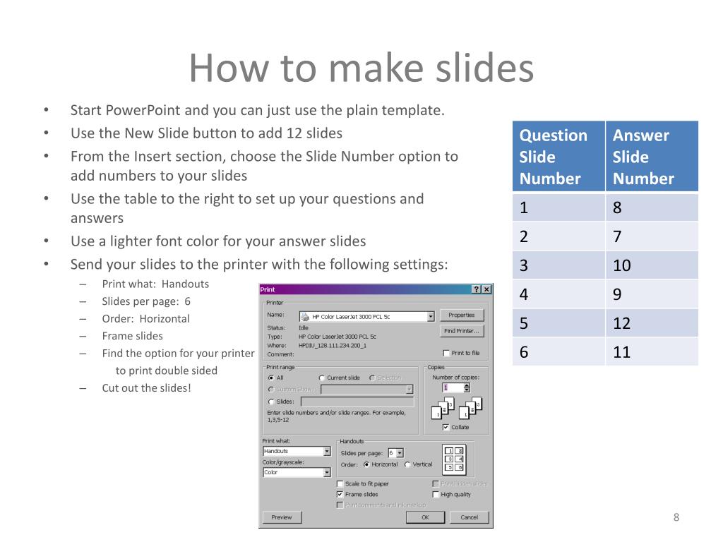 PPT How to make flash cards out of PowerPoint slides! PowerPoint