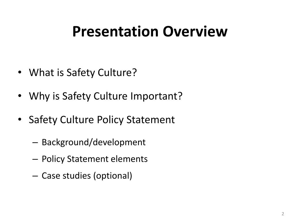 PPT Safety Culture Policy Statement Template PowerPoint Presentation