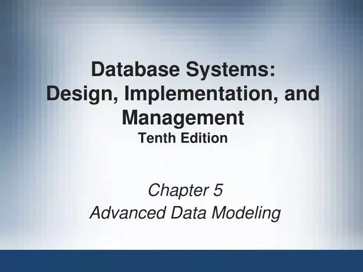 Concepts of Database Management (10th Edition) Solutions Course.