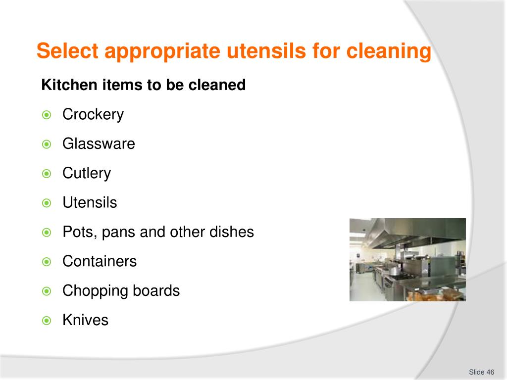 PPT CLEAN AND MAINTAIN KITCHEN EQUIPMENT AND UTENSILS PowerPoint