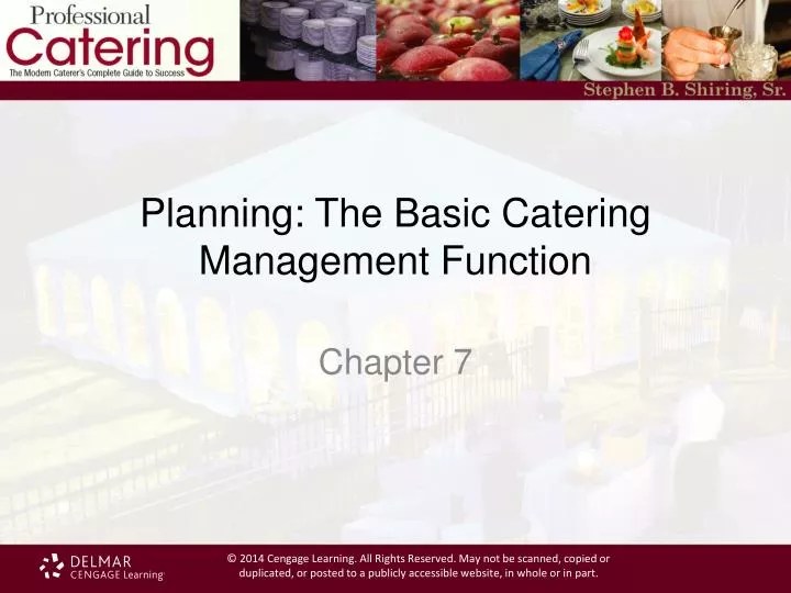 PPT Planning The Basic Catering Management Function PowerPoint
