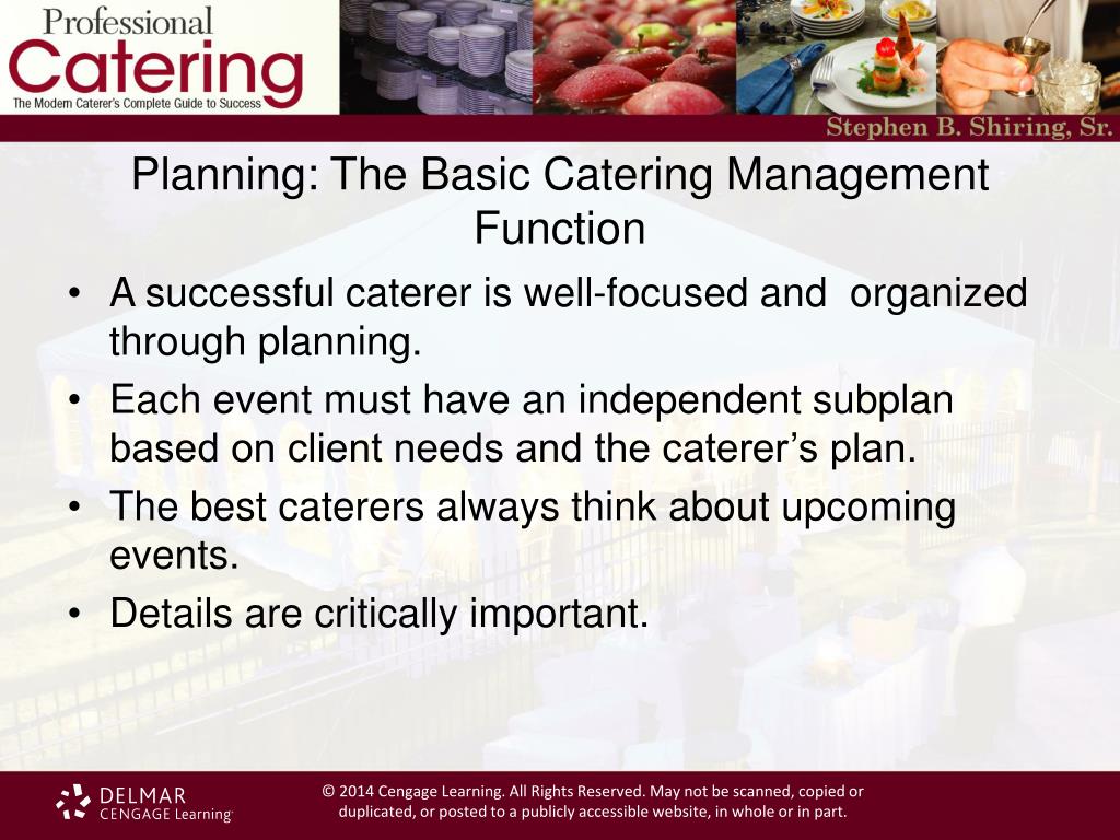 PPT Planning The Basic Catering Management Function PowerPoint