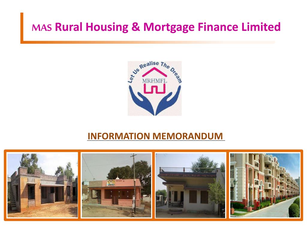 PPT MAS Rural Housing & Mortgage Finance Limited PowerPoint