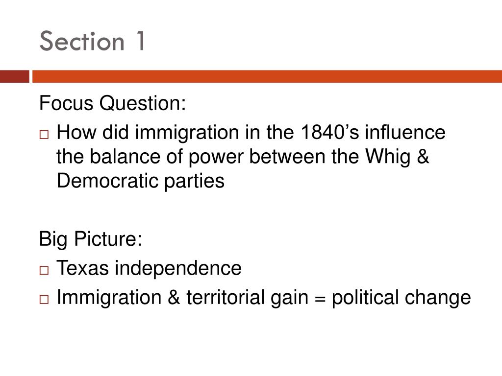 PPT Chapter 13 Immigration, Expansion, & Sectional Conflict PowerPoint Presentation ID1645950