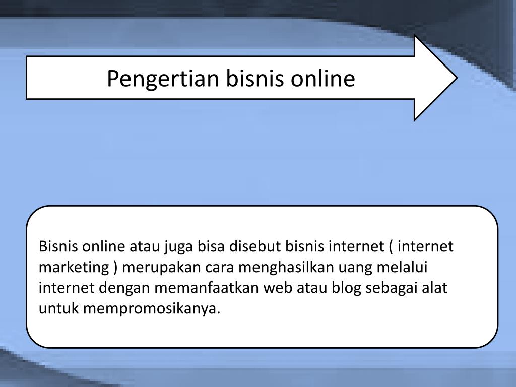 PPT Pengertian bisnis online PowerPoint Presentation, free download ID1647226