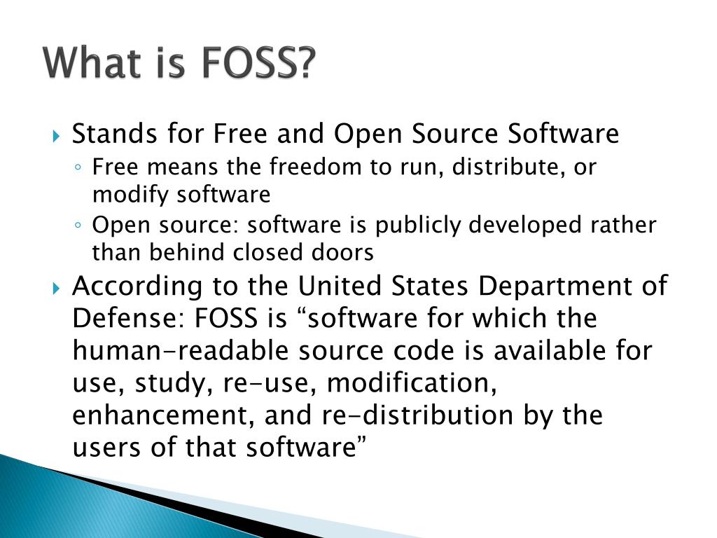 PPT FOSS as Infrastructure PowerPoint Presentation, free download