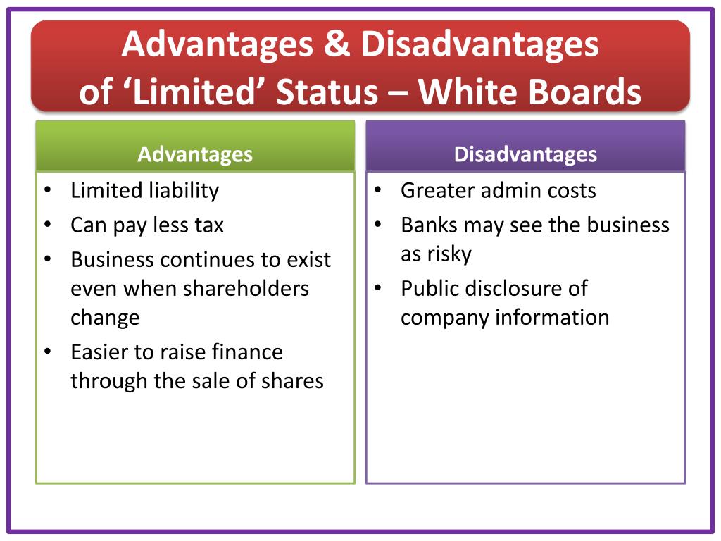 What are the advantages of a private limited company?