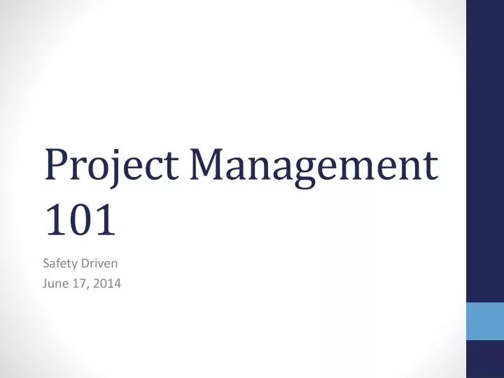 PPT Project Management 101 PowerPoint Presentation, free download