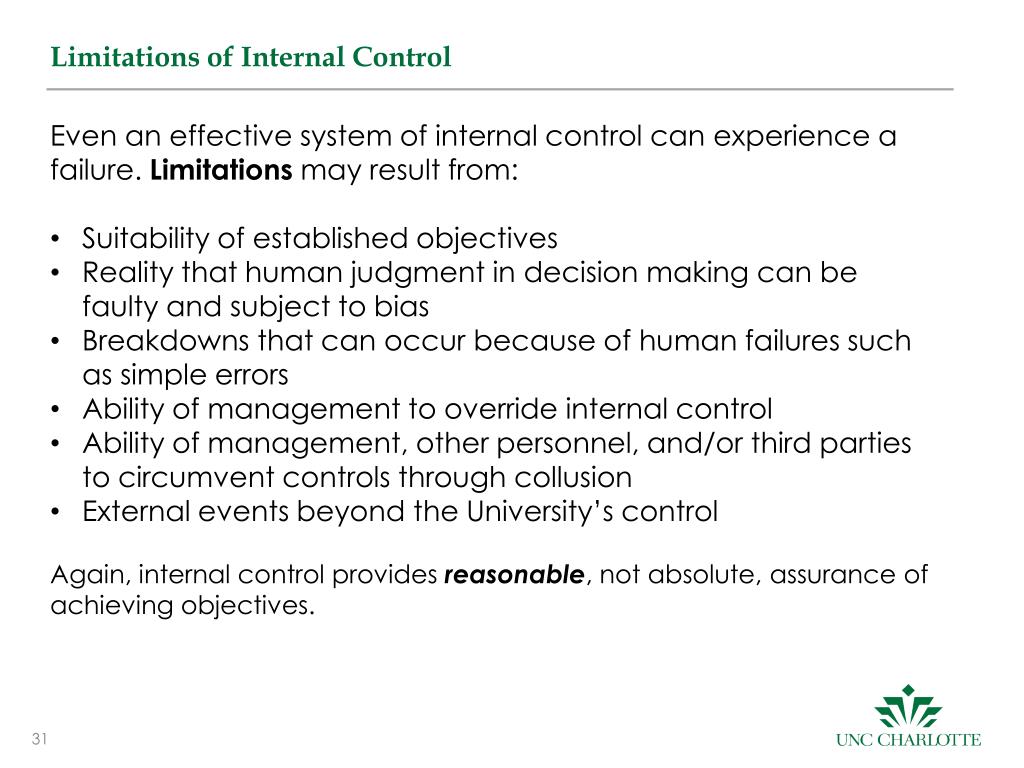 Internal Controls University of Wiscons…