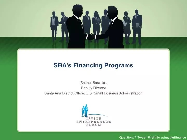 PPT SBA’s Financing Programs PowerPoint Presentation, free download