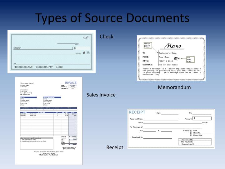 Source Documents In Accounting / Top 8 Types of Documents Used in