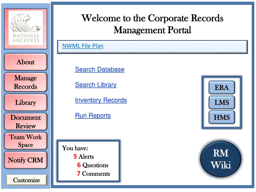 PPT Designing a Corporate Records Management Portal for NARA